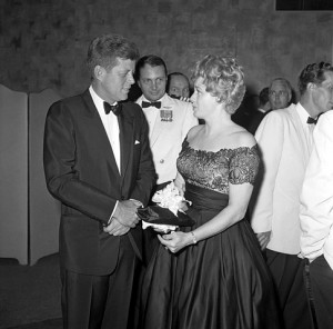 President Kennedy and Shelley Winters